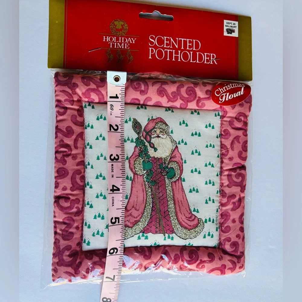 Christmas Scene Holly Berry Winter Pot Holder Vintage New Classic‎ Traditional